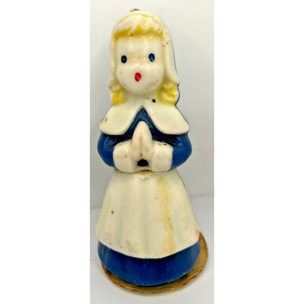 Vintage Gurley Pilgrim Woman Candle 5" SKU H519